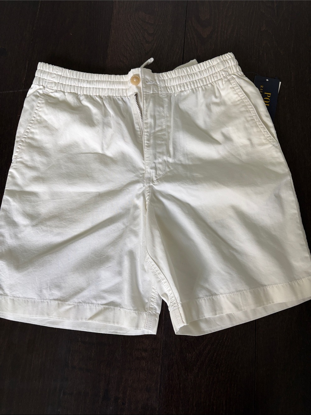 Polo by Ralph Lauren White Elastic-Waist Kids Shorts
